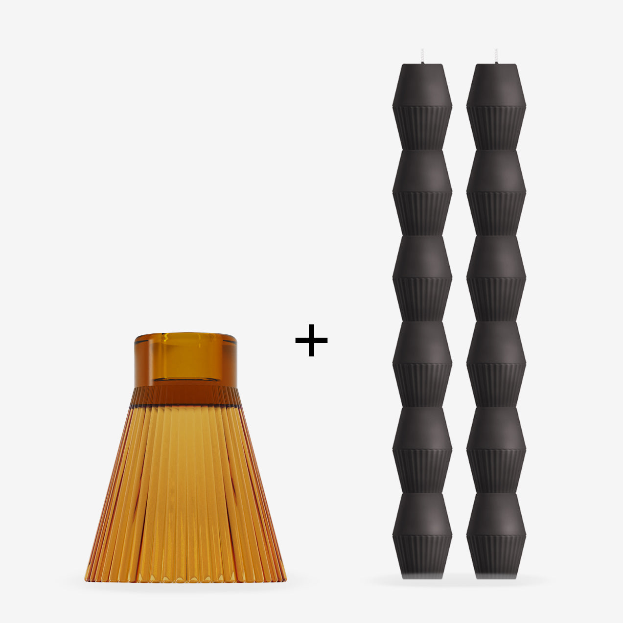 ZAI Citron Geometric Pillar Candle