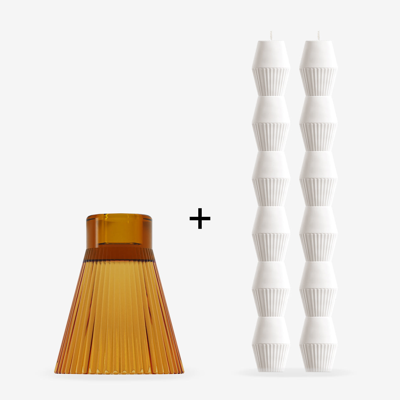 ZAI Citron Geometric Pillar Candle