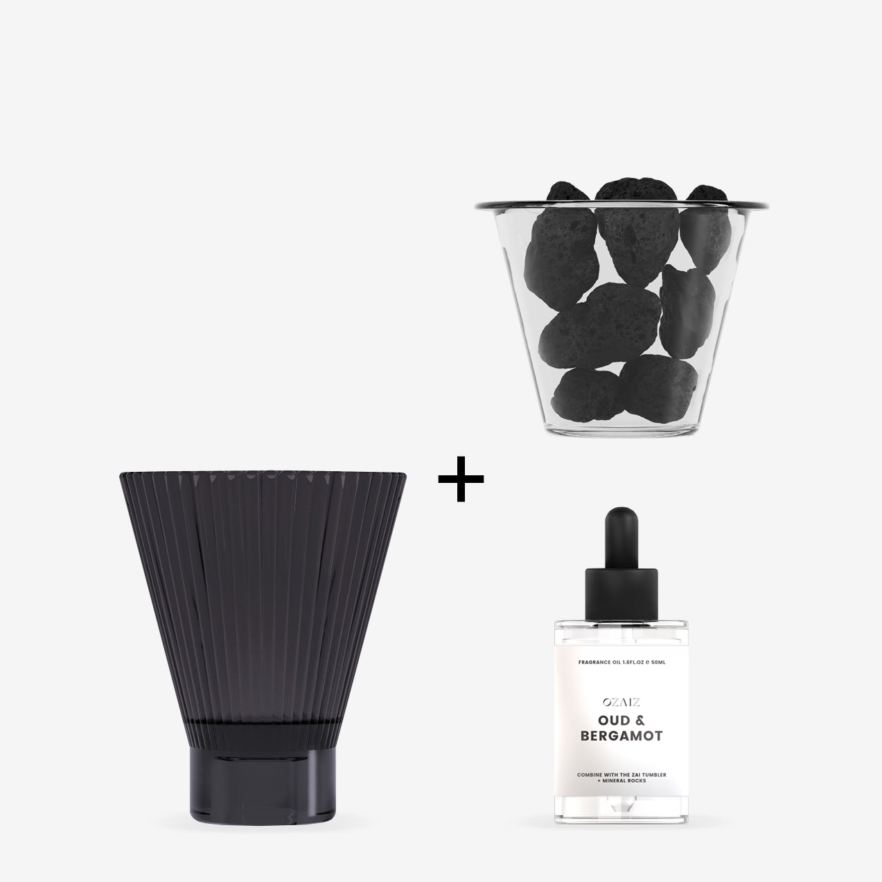 ZAI Mineral Lava Rock Diffuser - Charcoal
