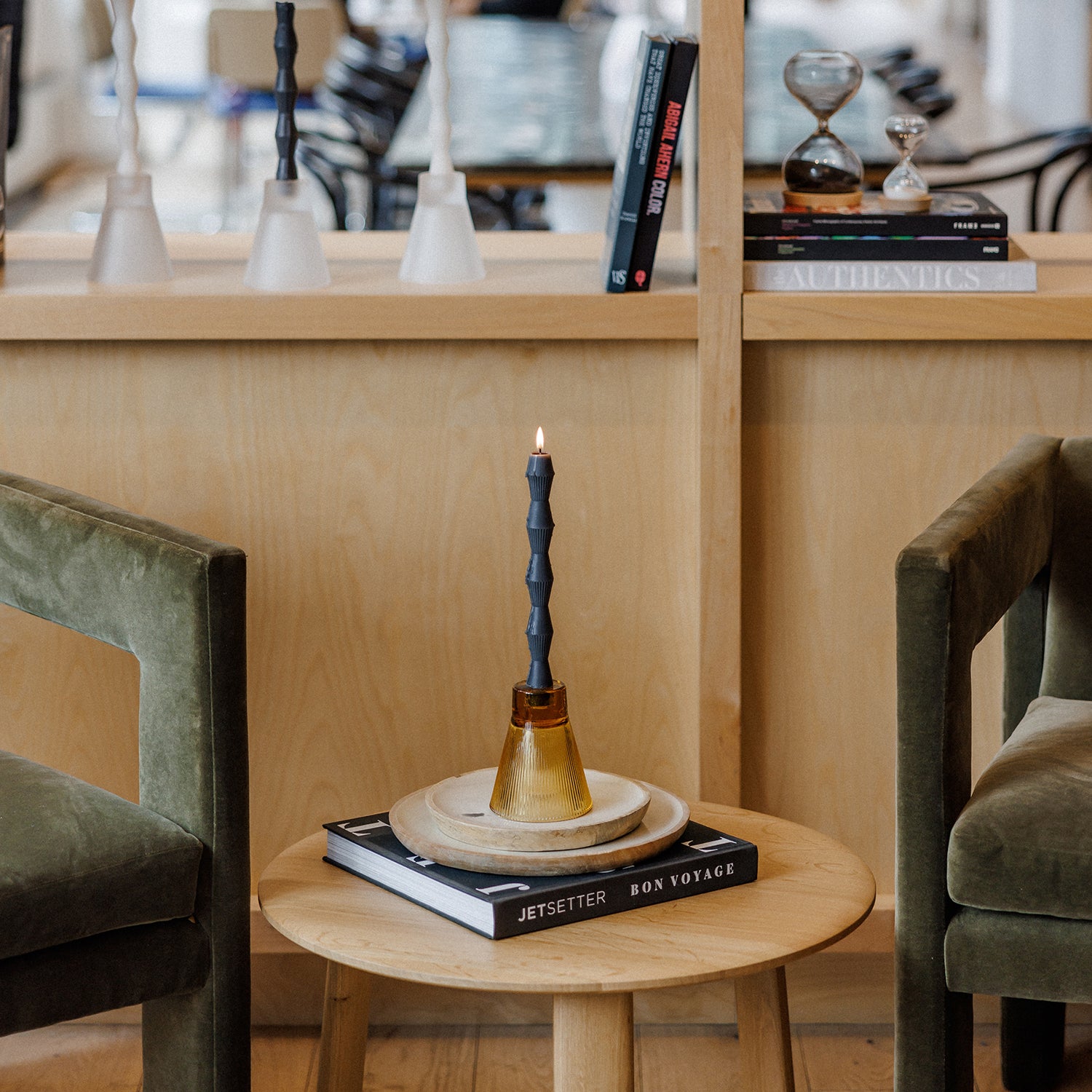 ZAI Citron Geometric Pillar Candle